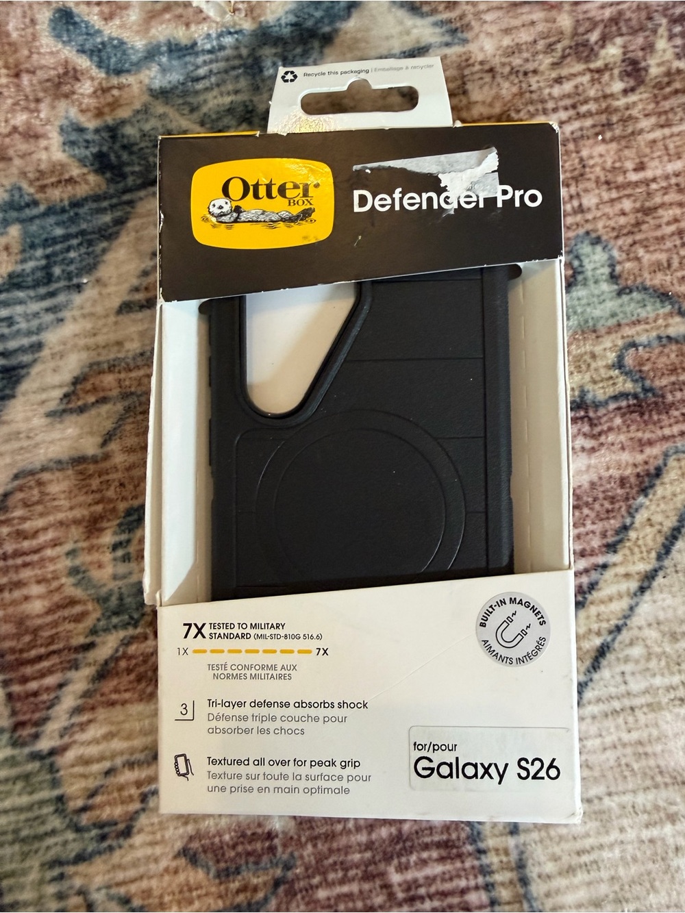 OtterBox Defender Pro Case for Galaxy S26 in Black
